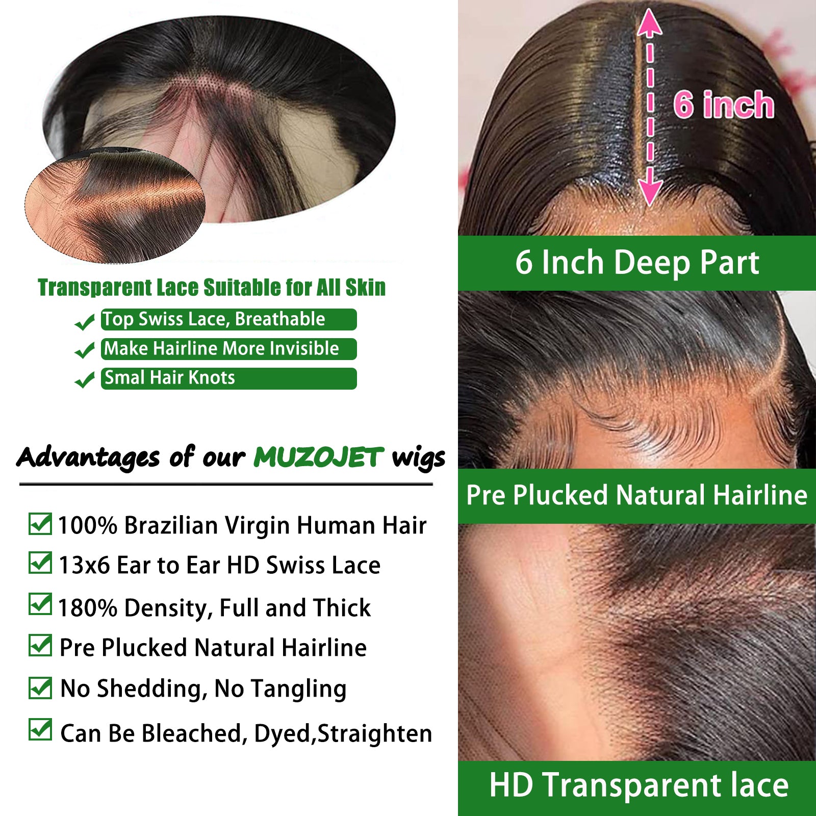 13x6 Lace Front Wigs Human Hair Pre Plucked 180 Density HD Body Wave Lace Front Wigs Human Hair 10A Frontal Wigs Human Hair wigs for Women Glueless Wigs Human Hair Pre Plucked Black wig