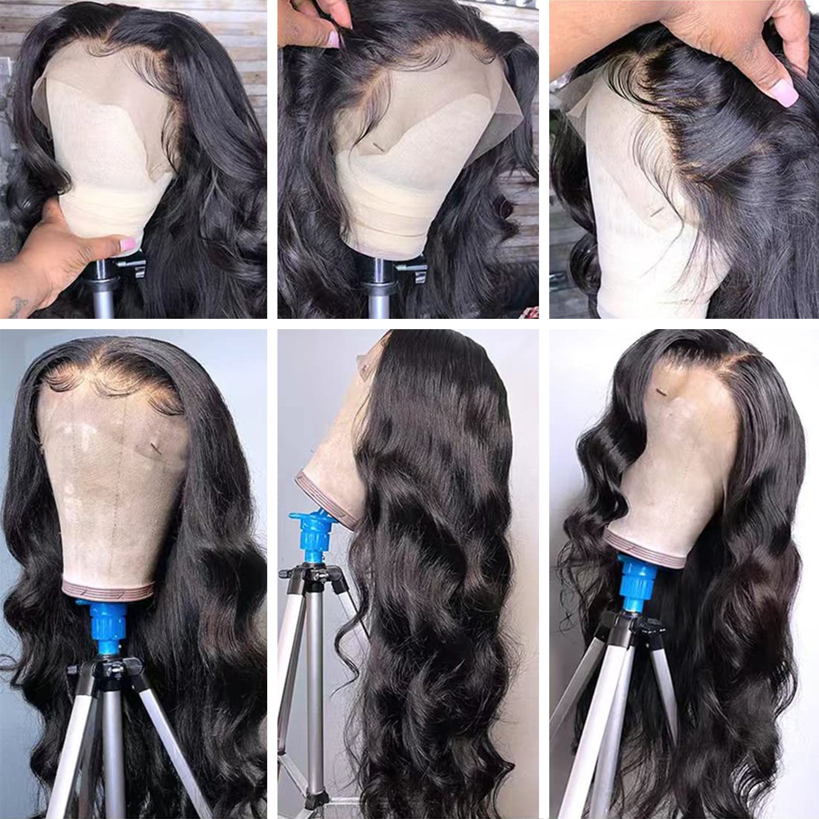 13x6 Lace Front Wigs Human Hair Pre Plucked 180 Density HD Body Wave Lace Front Wigs Human Hair 10A Frontal Wigs Human Hair wigs for Women Glueless Wigs Human Hair Pre Plucked Black wig