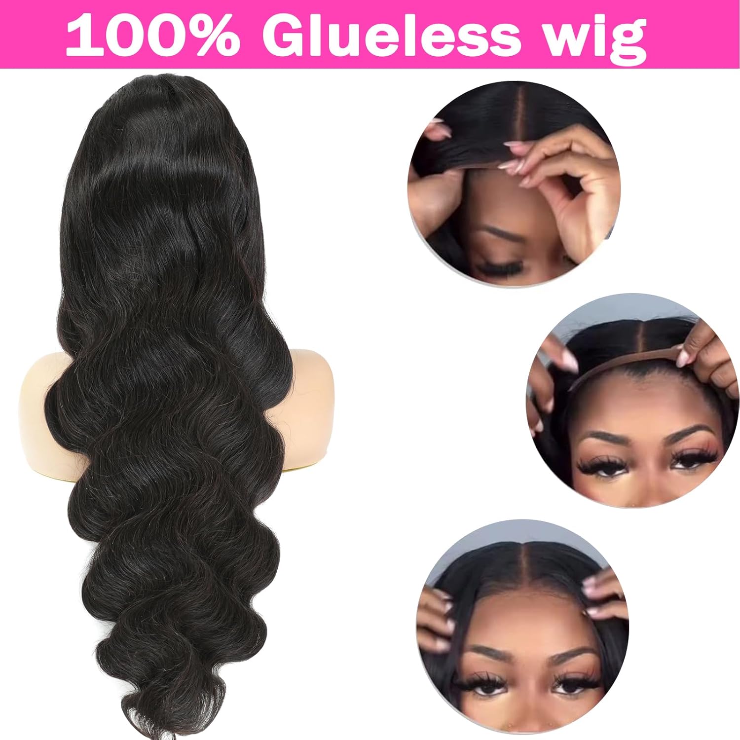 Wear and Go Glueless Wigs Human Hair Pre Plucked Pre Cut 5x5 Hd Lace Closure Wigs Human Hair 180 Density Body Wave Lace Front Wigs Human Hair Wigs for Women No Glue 3 Seconds for Beginners