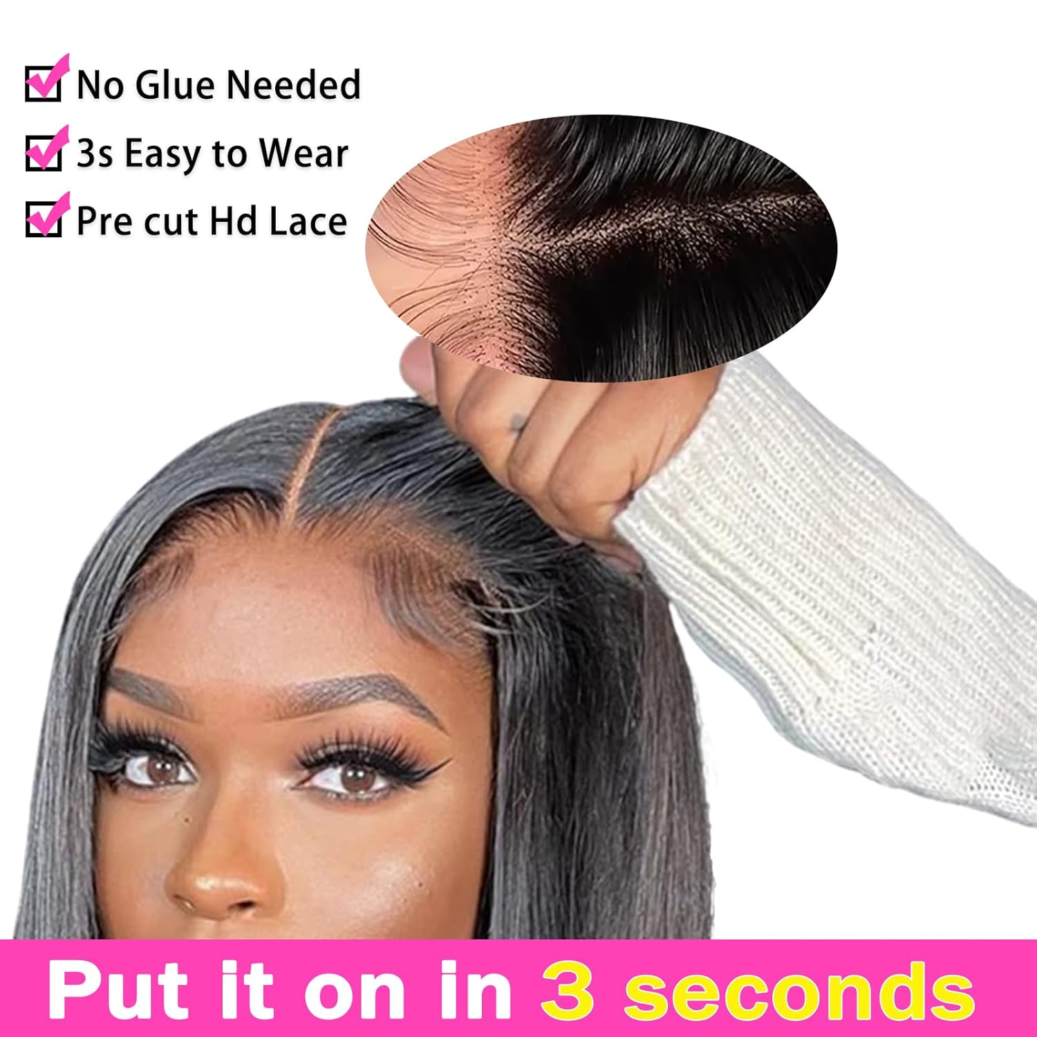 Wear and Go Glueless Wigs Human Hair Pre Plucked Pre Cut 5x5 Hd Lace Closure Wigs Human Hair 180 Density Body Wave Lace Front Wigs Human Hair Wigs for Women No Glue 3 Seconds for Beginners