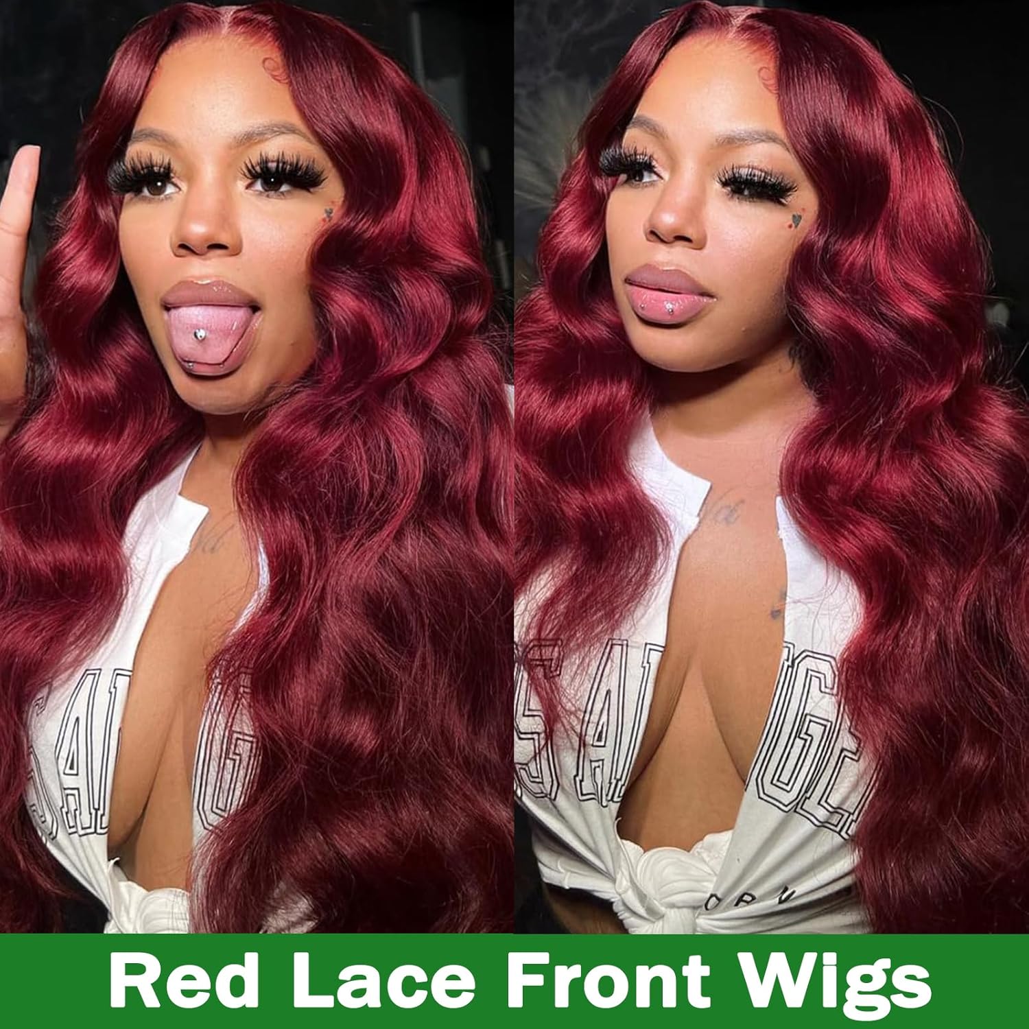MUZOJET 99j Burgundy Lace Front Wigs Human Hair 13x6 Body Wave Lace Front Wigs Human Hair Pre Plucked Glueless Red Wig Wine Red Wigs for Women Reddish Brown 180 Density
